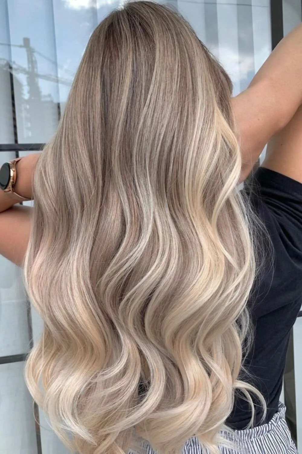 AirTouch balayage from dark root to soft blonde at OREL Hair and Beauty, Knightsbridge