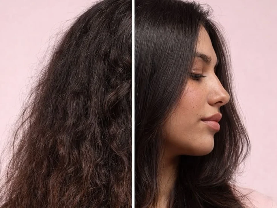 Hair botox treatment result at OREL Knightsbridge London structural repair from £200