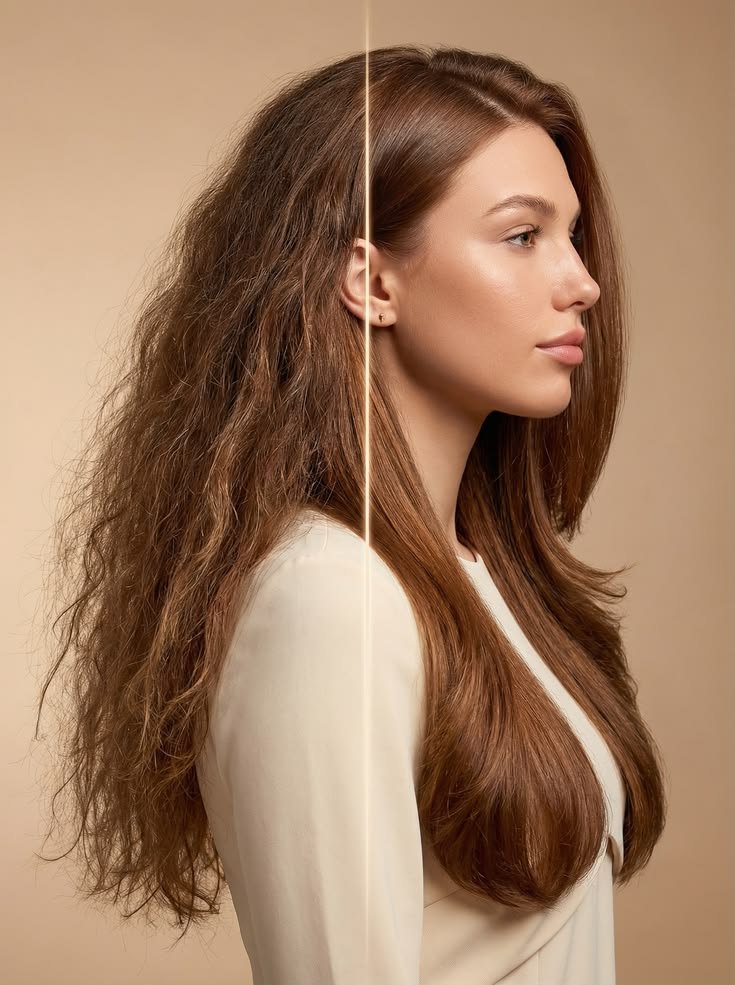 Hair botox smoothing transformation at OREL Hair & Beauty in Knightsbridge, London